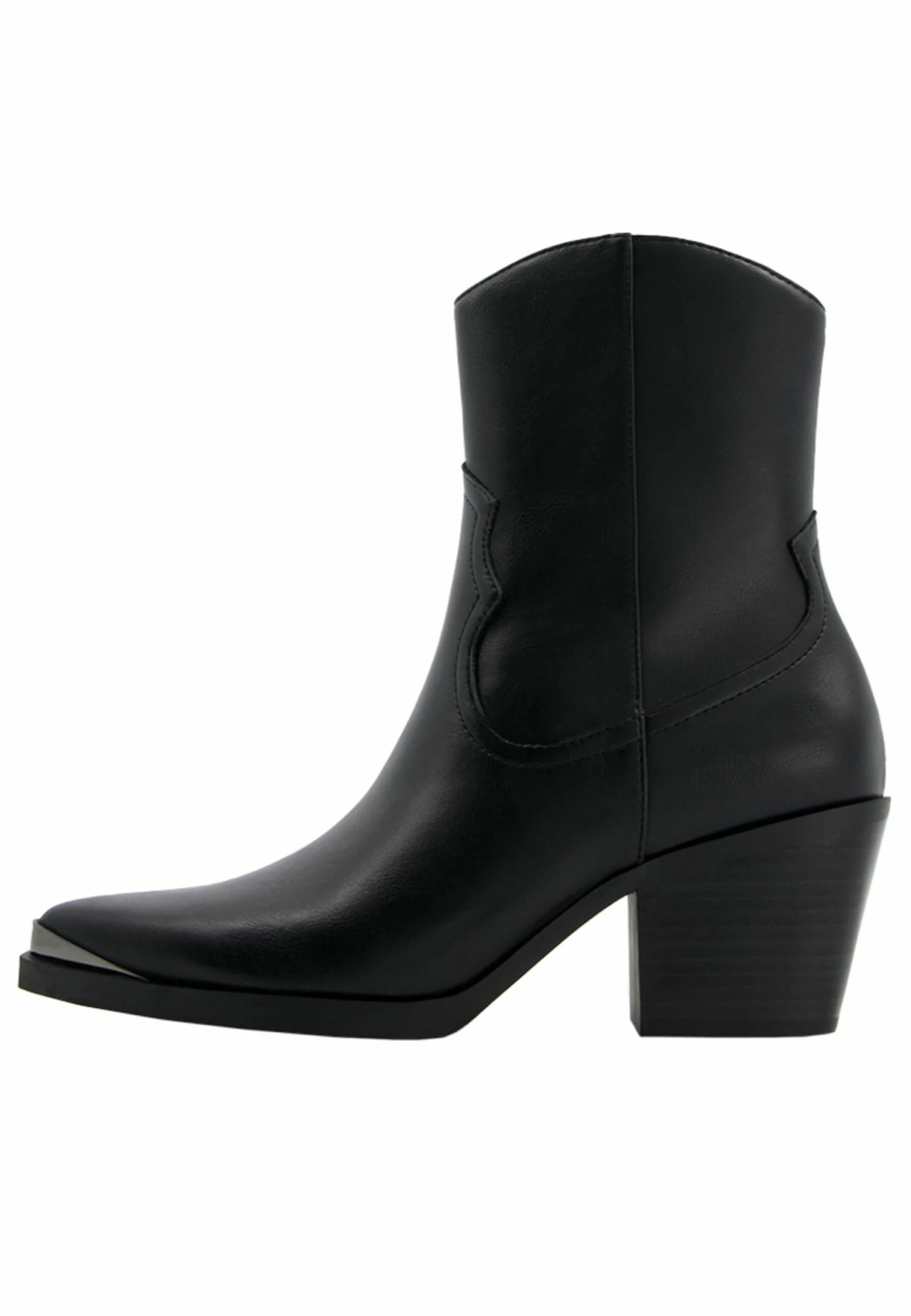 BERSHKA Heeled With Metallic Toe - Cowboy-/Bikerlaarsjes - Black - Image 2