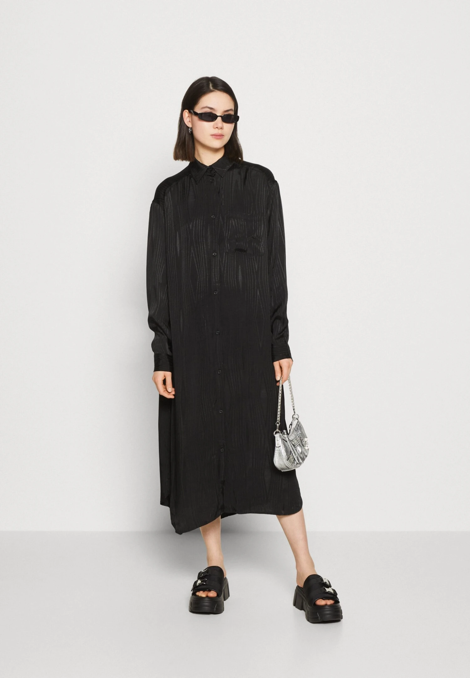 Monki Blousejurk - Black Jaquard - Image 2