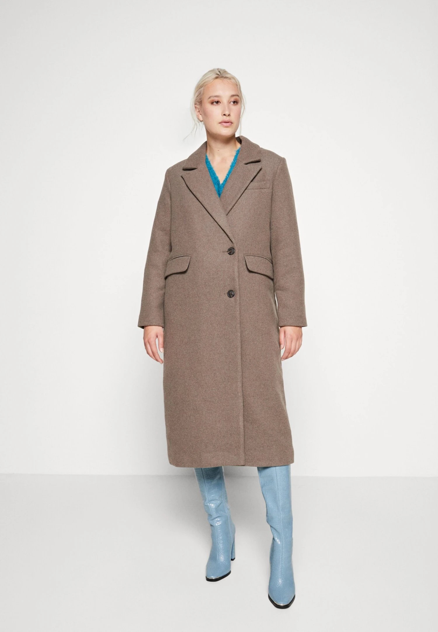 Vero Moda Vmvenetavega Long Wool Coat - Mantel - Chocolate Chip/Solid