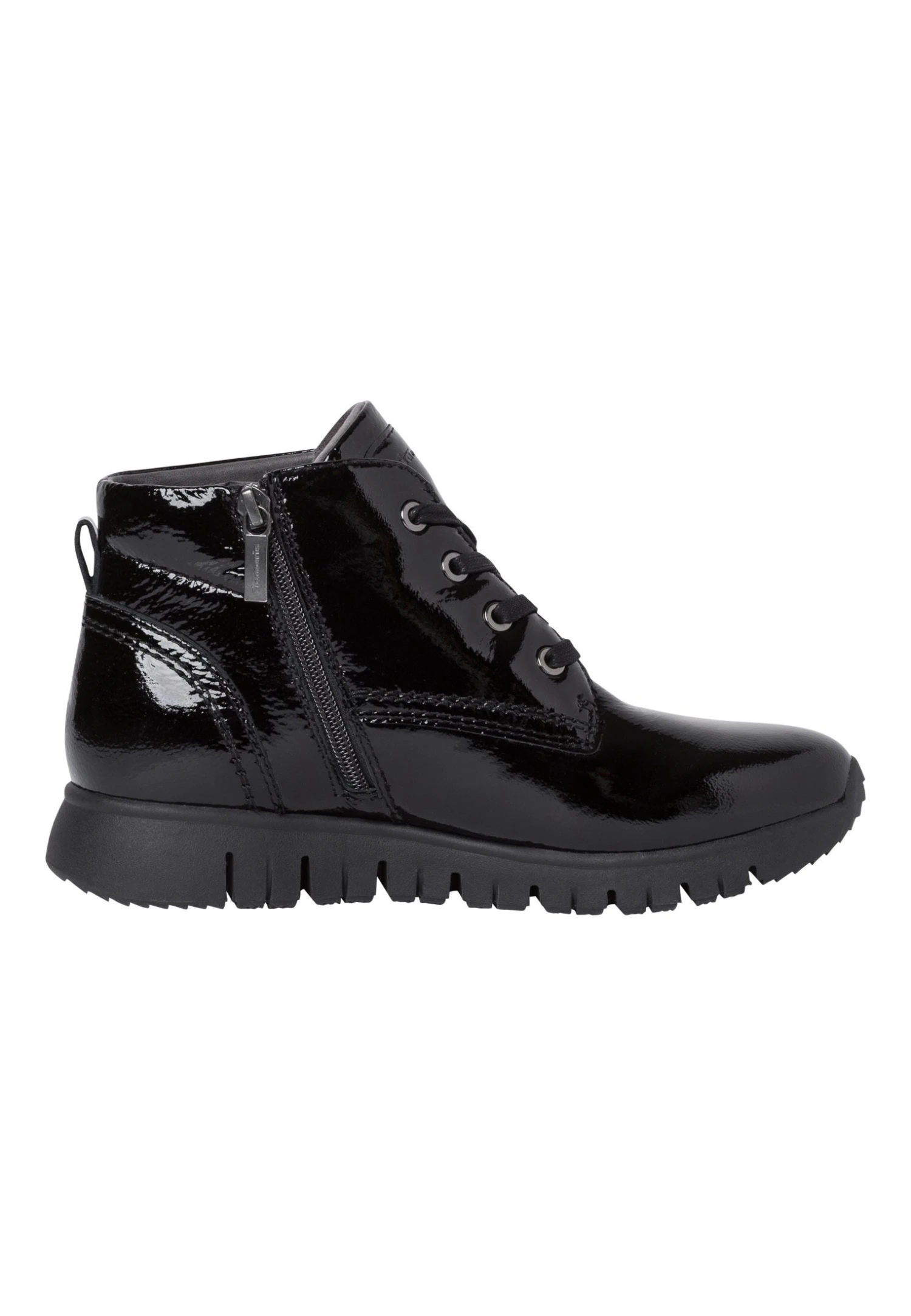 Tamaris Comfort - Enkellaarsjes Met Plateauzool - Black Patent - Image 5