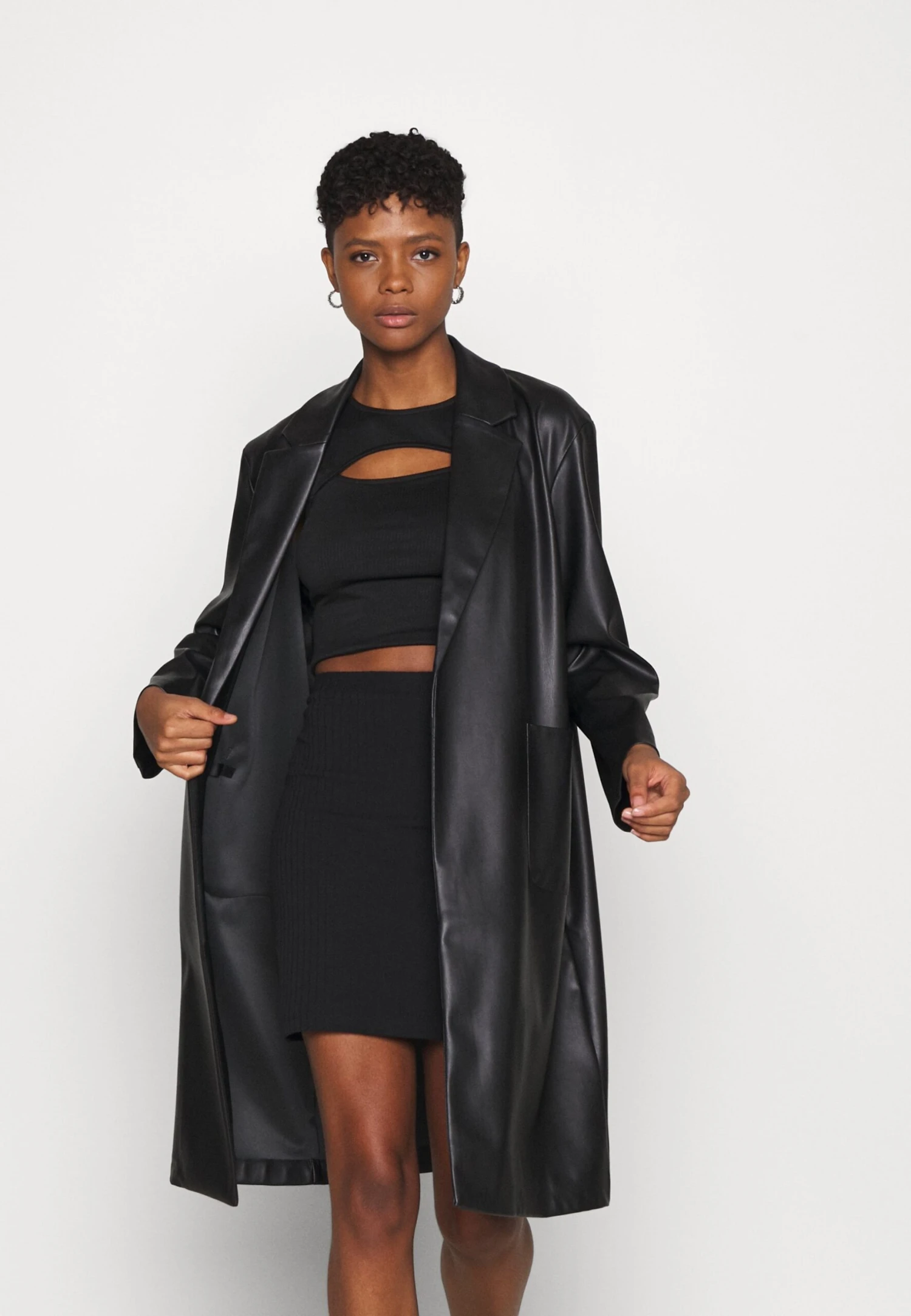 Even&Odd Basic Mini Ribbed Skirt - Kokerrok - Black - Image 4