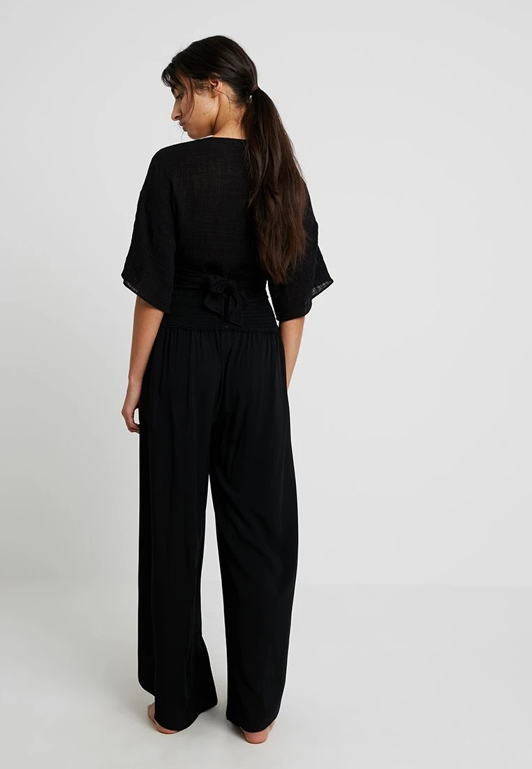 Seafolly Beach Basics Shirred Waist Wrap Pant - Strandaccessoire - Black - Image 3