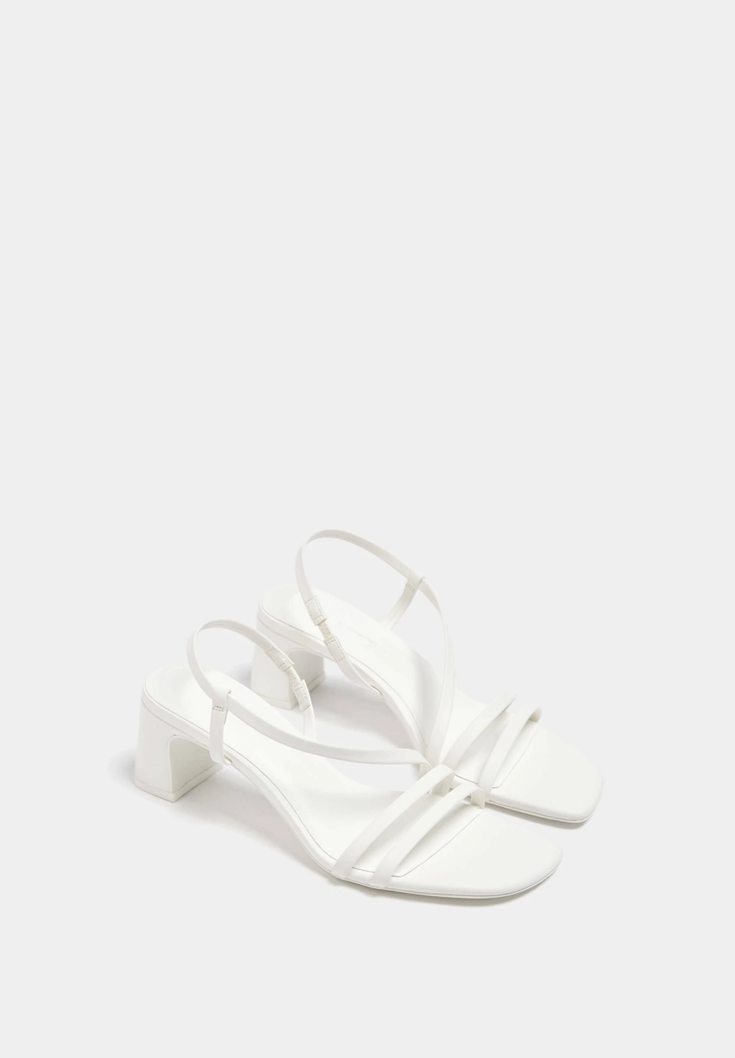 PULL & BEAR Absatz Mit Gekreuzten Riemen - Sandalen - White - Image 2