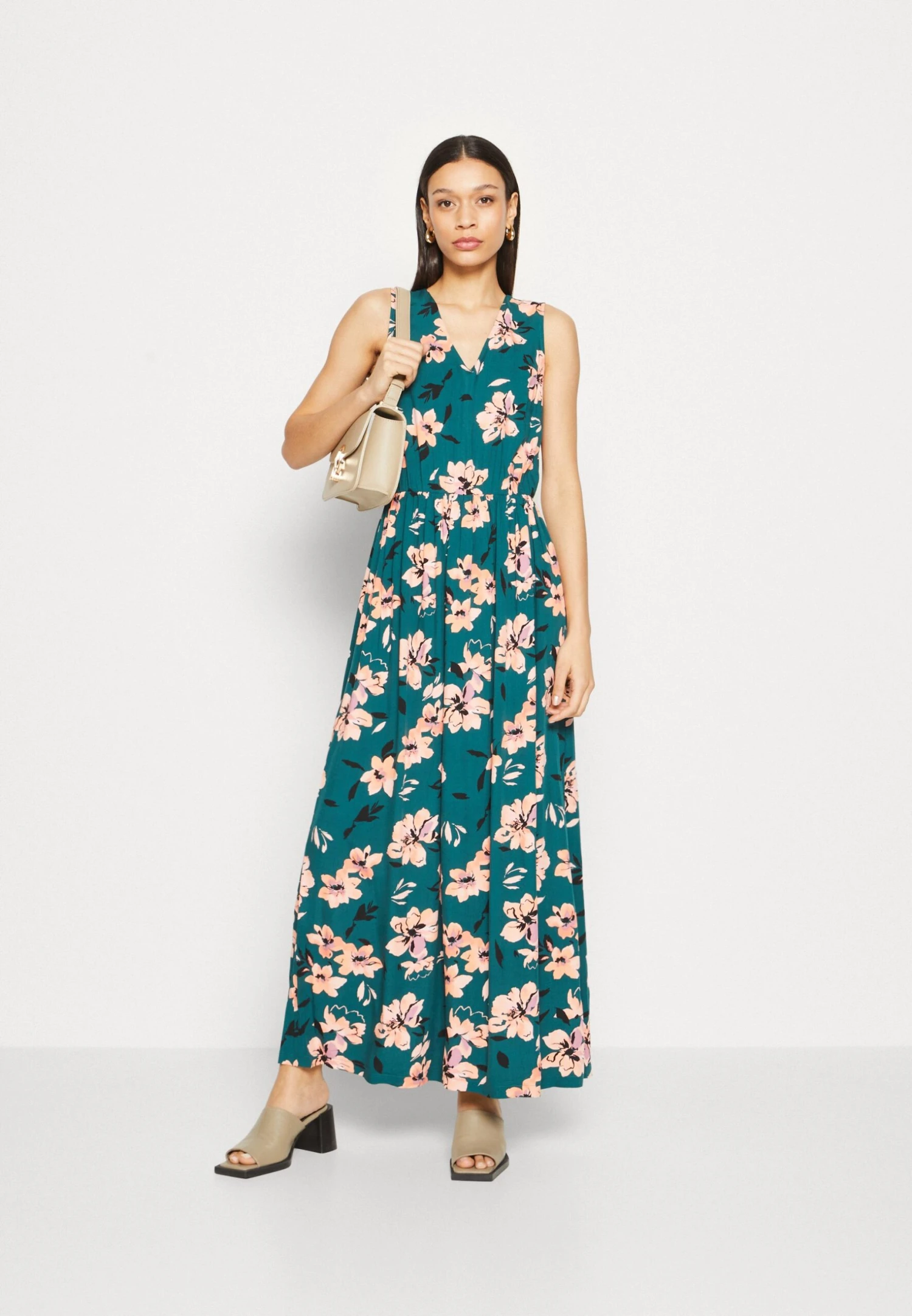 Anna Field Maxi-Jurk - Dark Green/Pink - Image 2