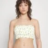 Seafolly Summer Crush Shirred Long Line Bandeau - Bikinitop - Off-White