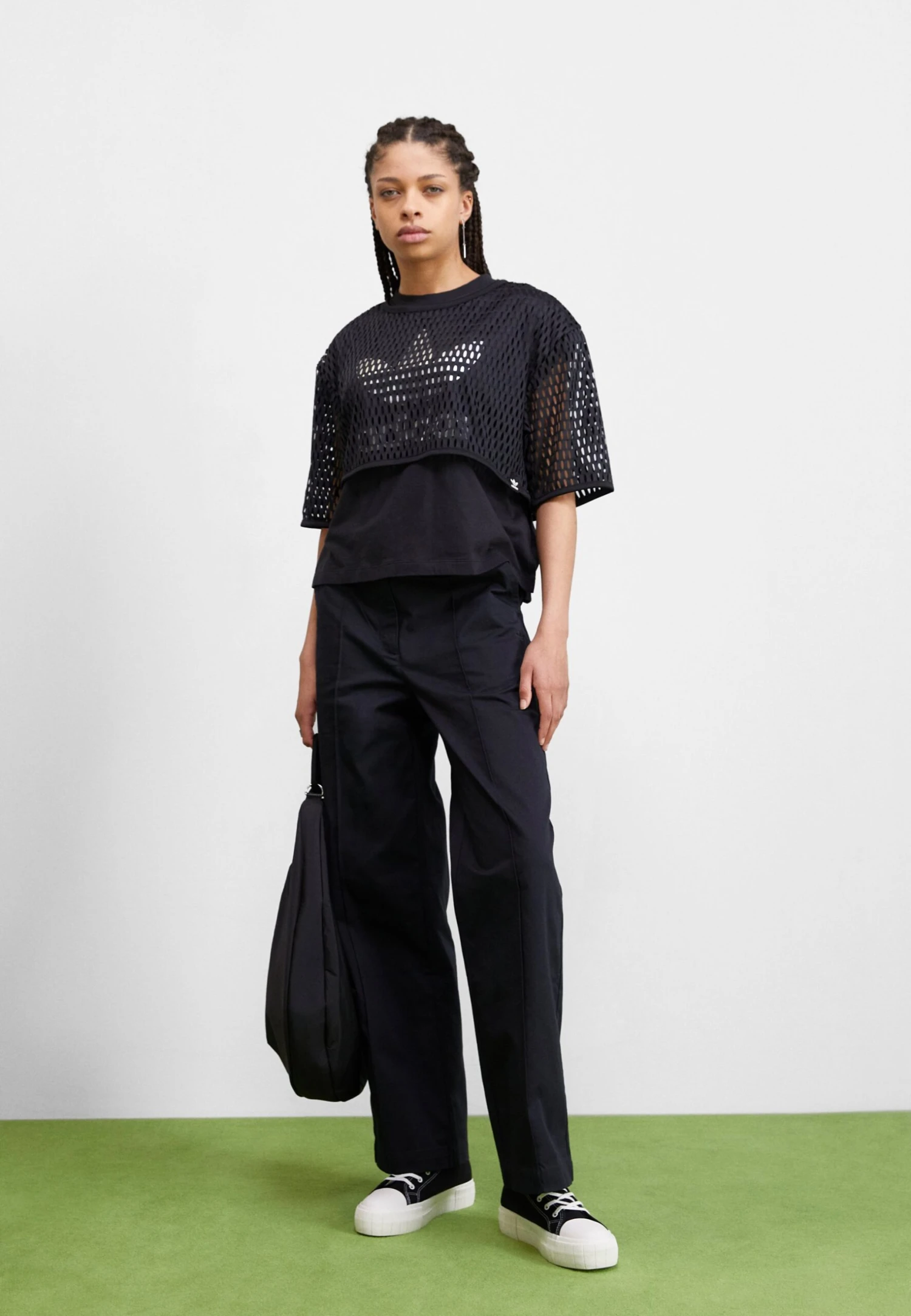 Adidas Originals Big Logo Tee 2 In 1 - T-Shirt Print - Black - Image 2