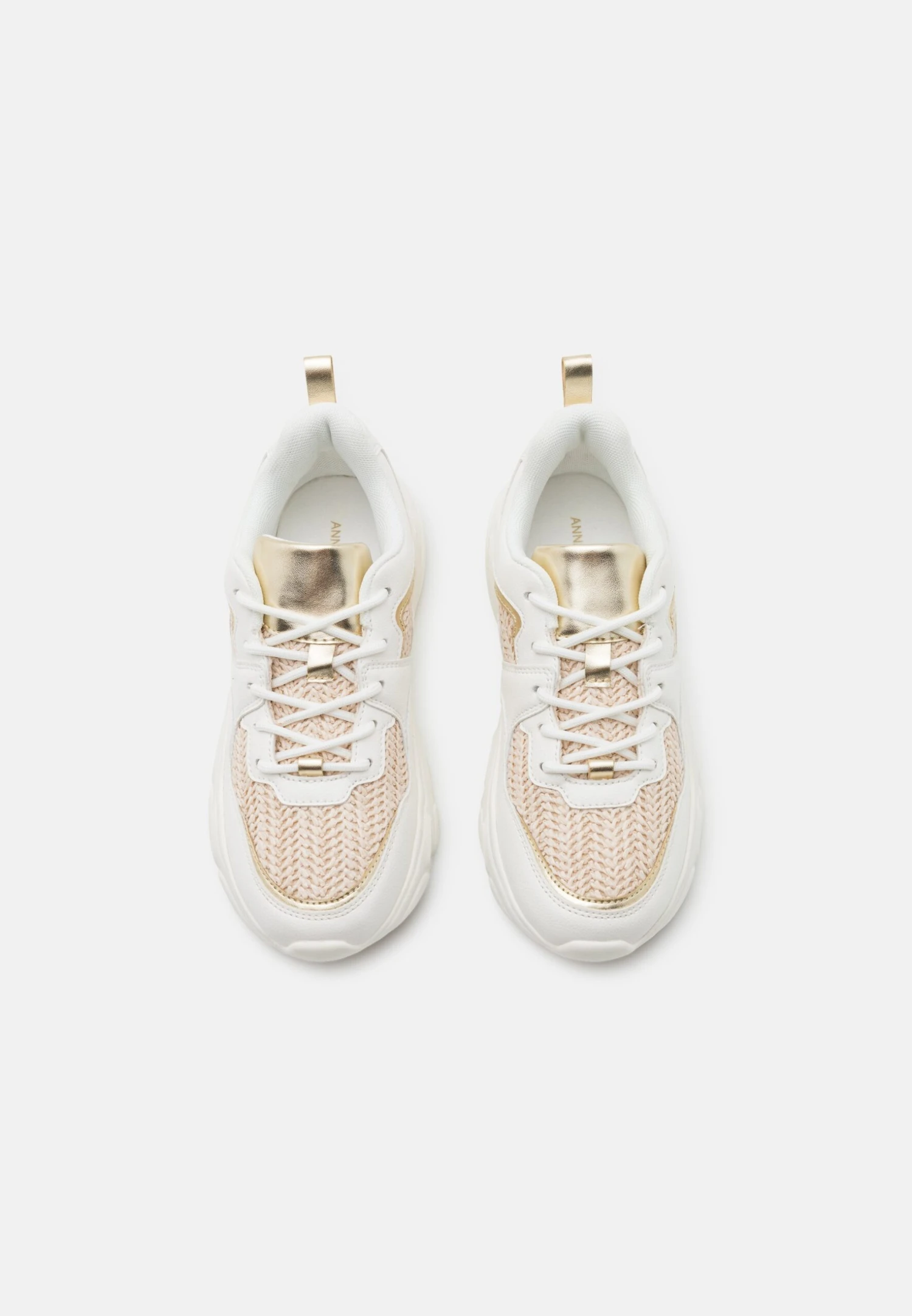 Anna Field Sneakers Laag - White/Gold - Image 6