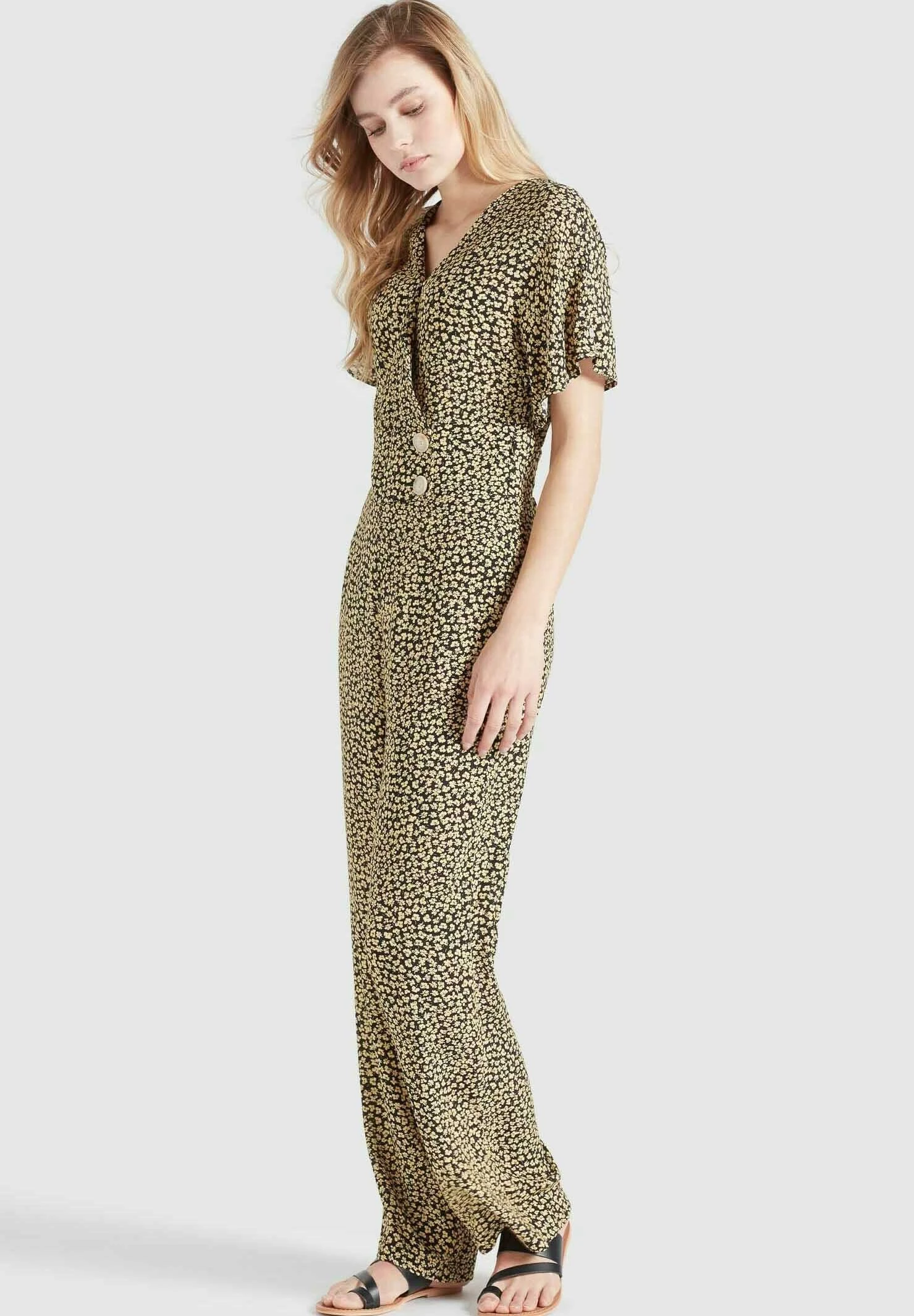Khujo Borgia - Jumpsuit - Schwarz-Gelb Geblümt - Image 5