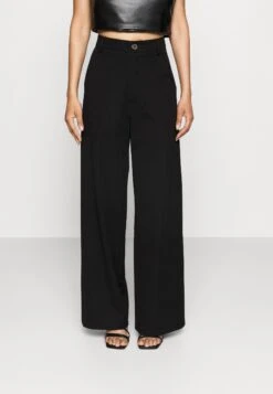 Petite Tailored Wide Leg Trouser - Broek - Black