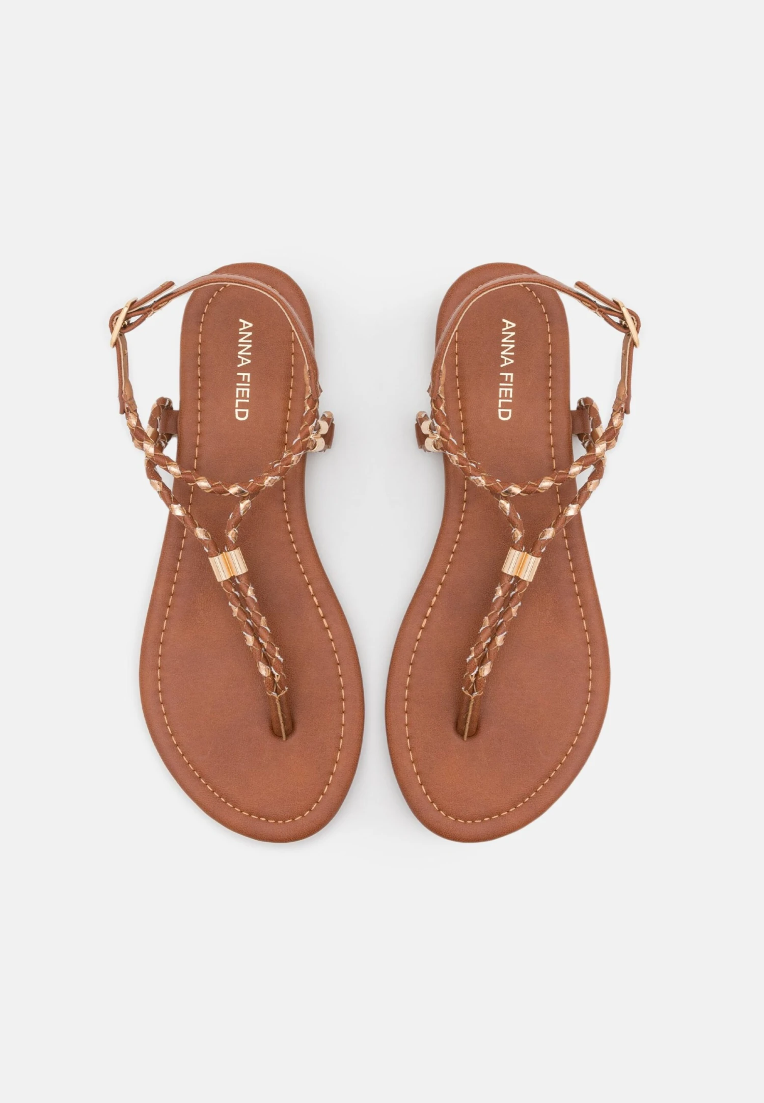 Anna Field Teensandalen - Cognac/Gold - Image 6
