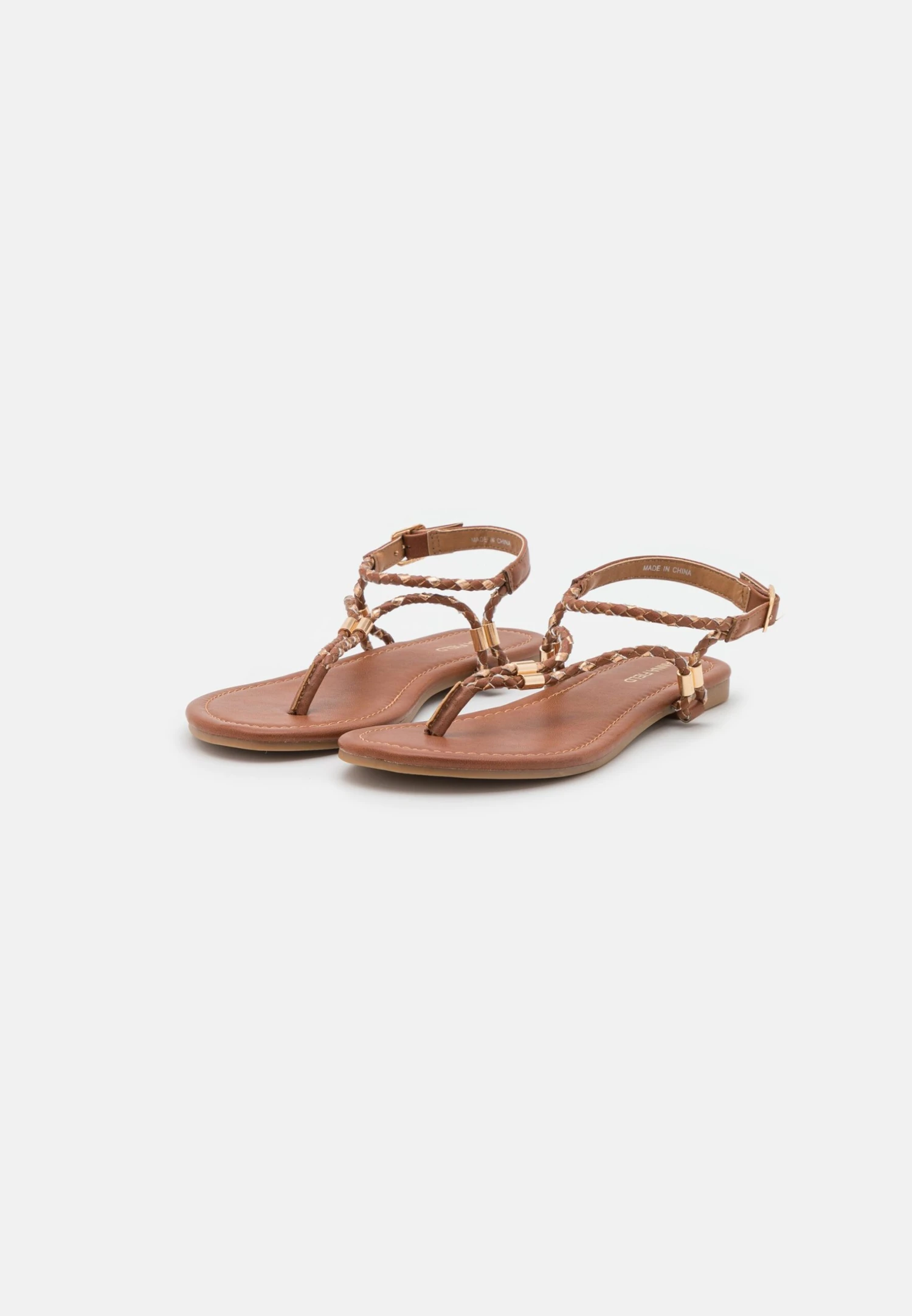 Anna Field Teensandalen - Cognac/Gold - Image 3
