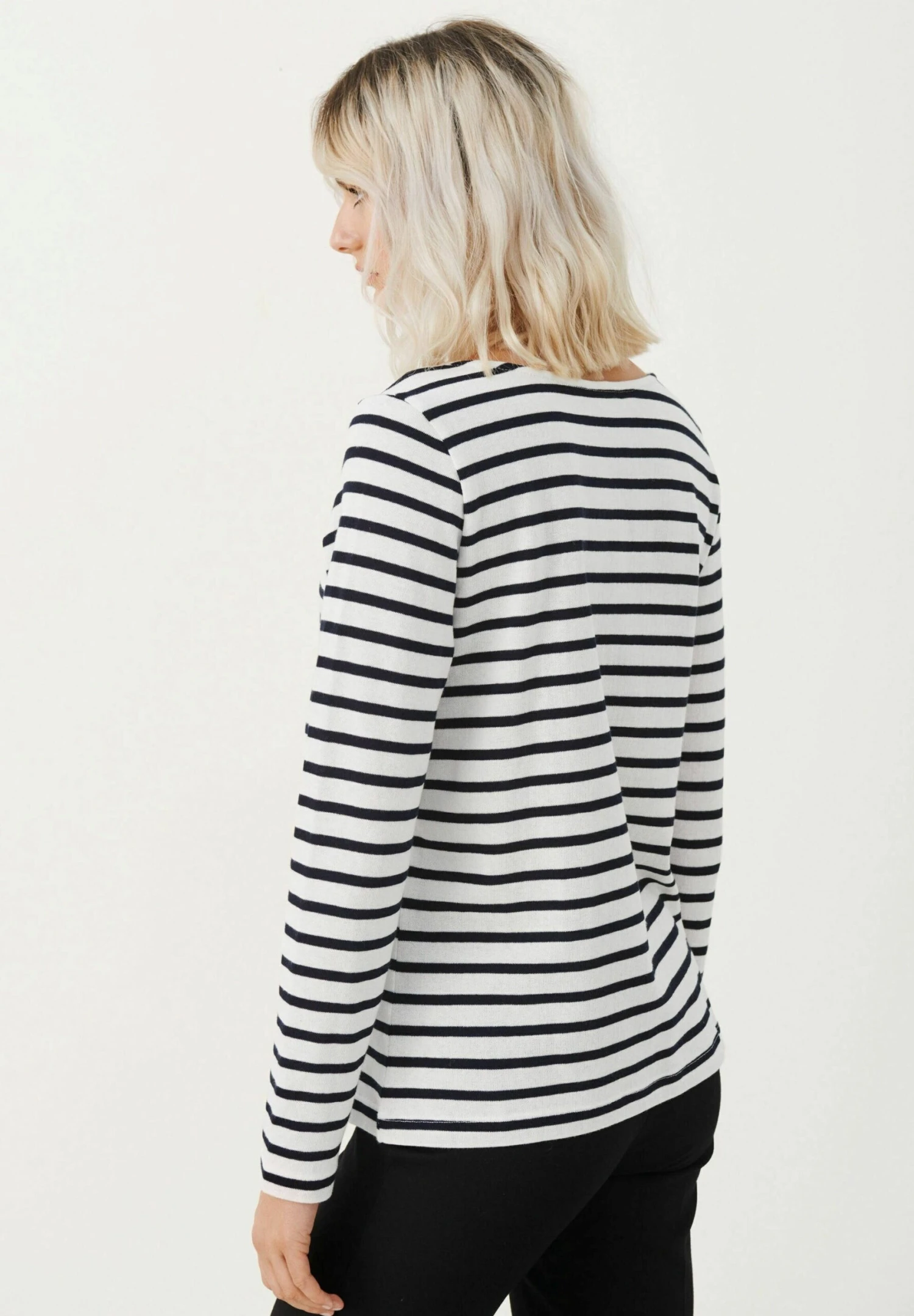Part Two Vinka - Longsleeve - Dark Navy Stripe - Image 3