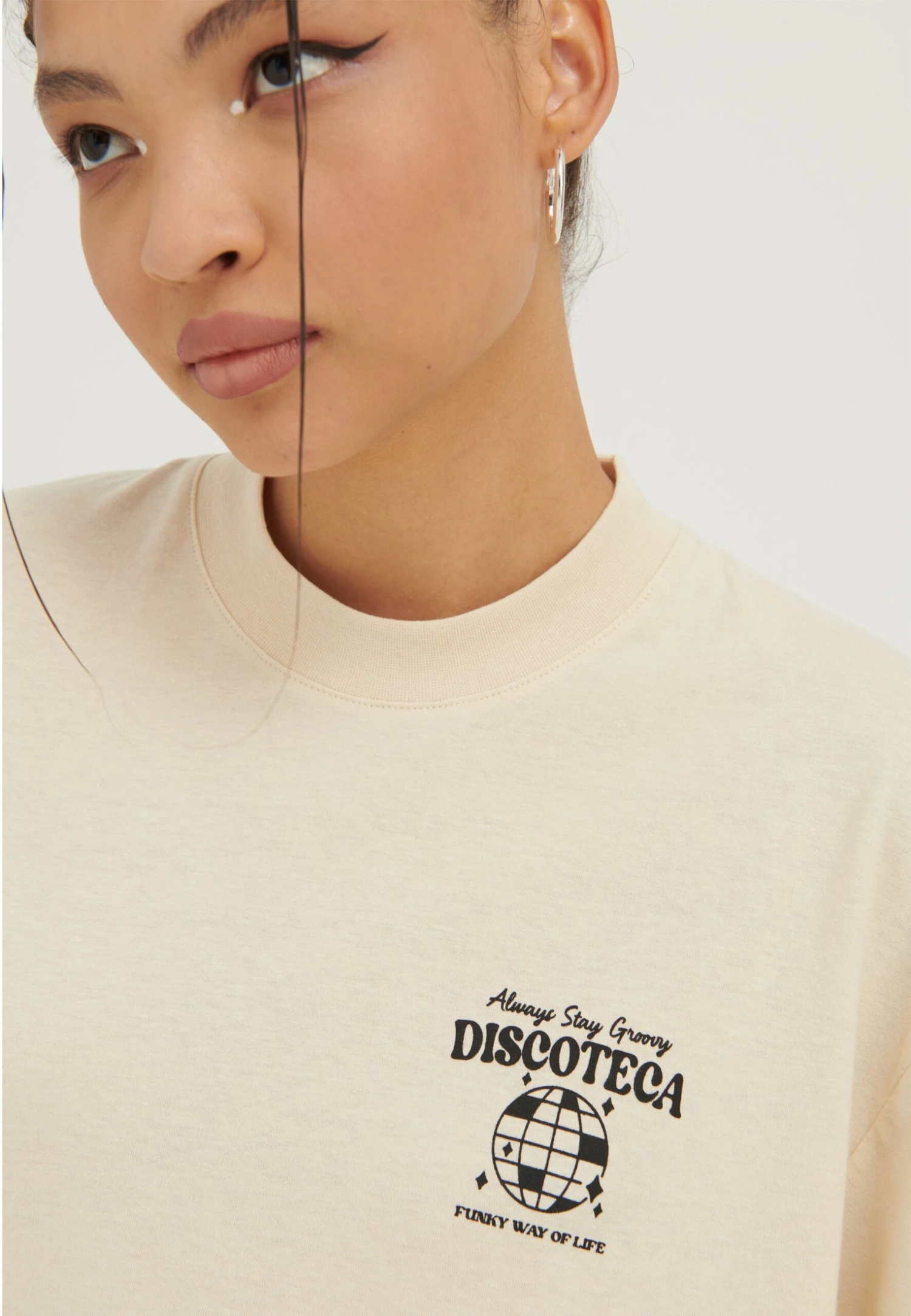 YOURTURN Unisex - T-Shirt Print - Mottled Light Brown - Image 5