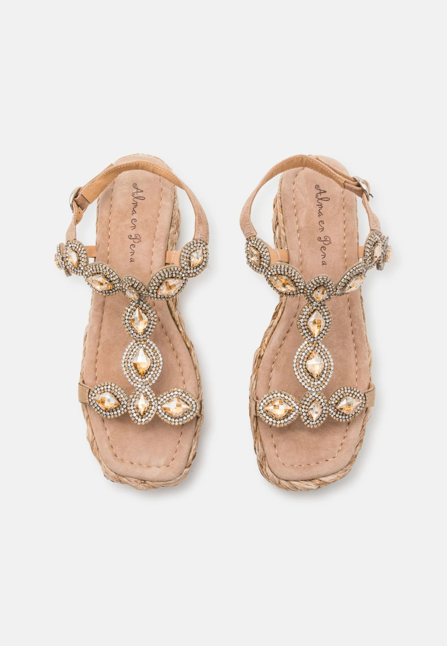 Alma En Pena Sandalen Met Sleehak - Beige - Image 6