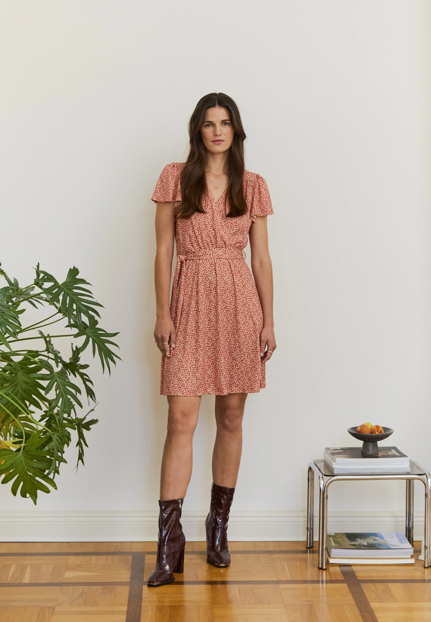 Anna Field Jurk - Brown/White - Image 2