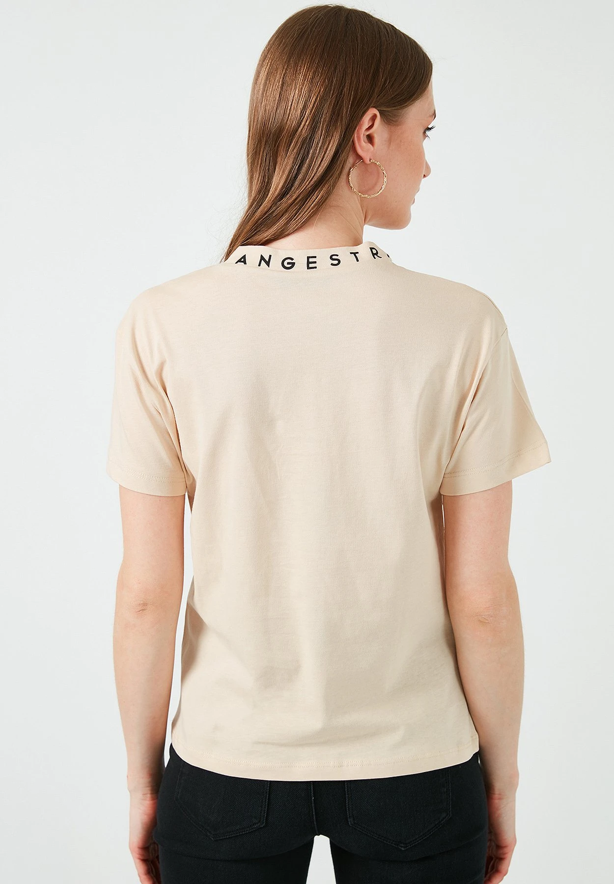 LELA Regular Fit - T-Shirt Print - Stone Colored - Image 2