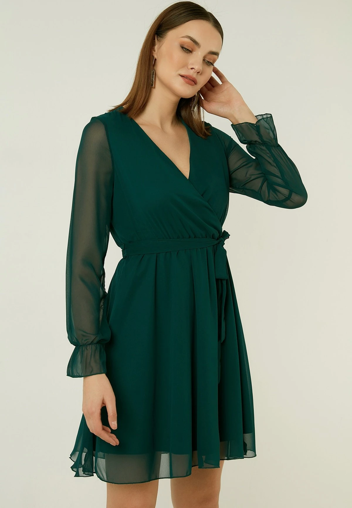 LELA Mini- Jurk - Petrol Blue