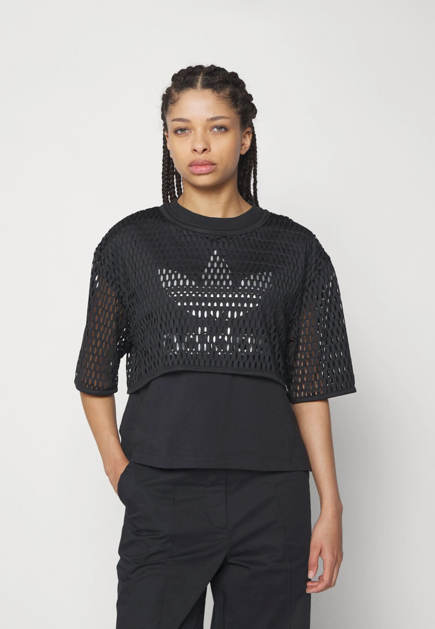 Adidas Originals Big Logo Tee 2 In 1 - T-Shirt Print - Black - Image 3