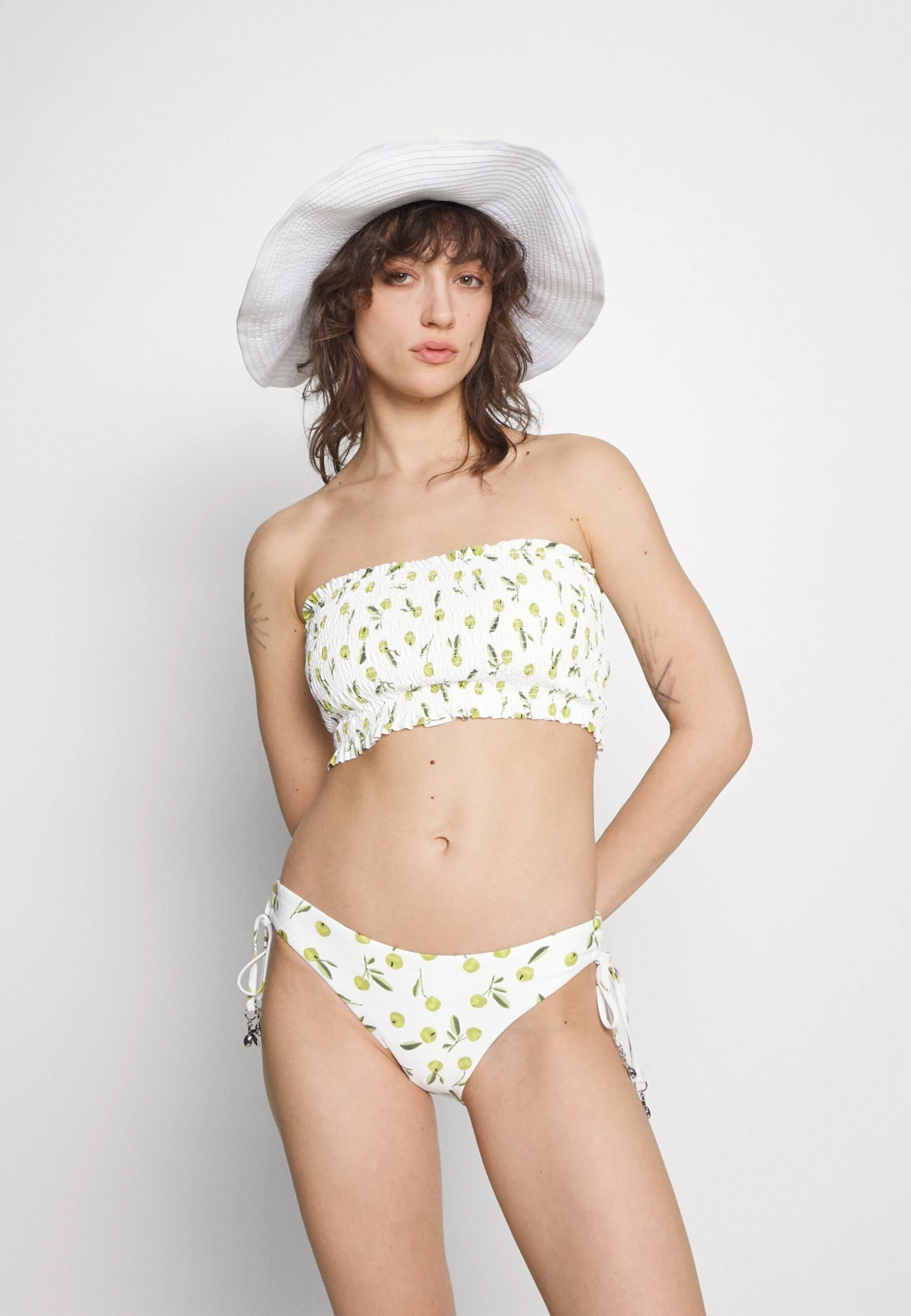 Seafolly Summer Crush Shirred Long Line Bandeau - Bikinitop - Off-White - Image 2