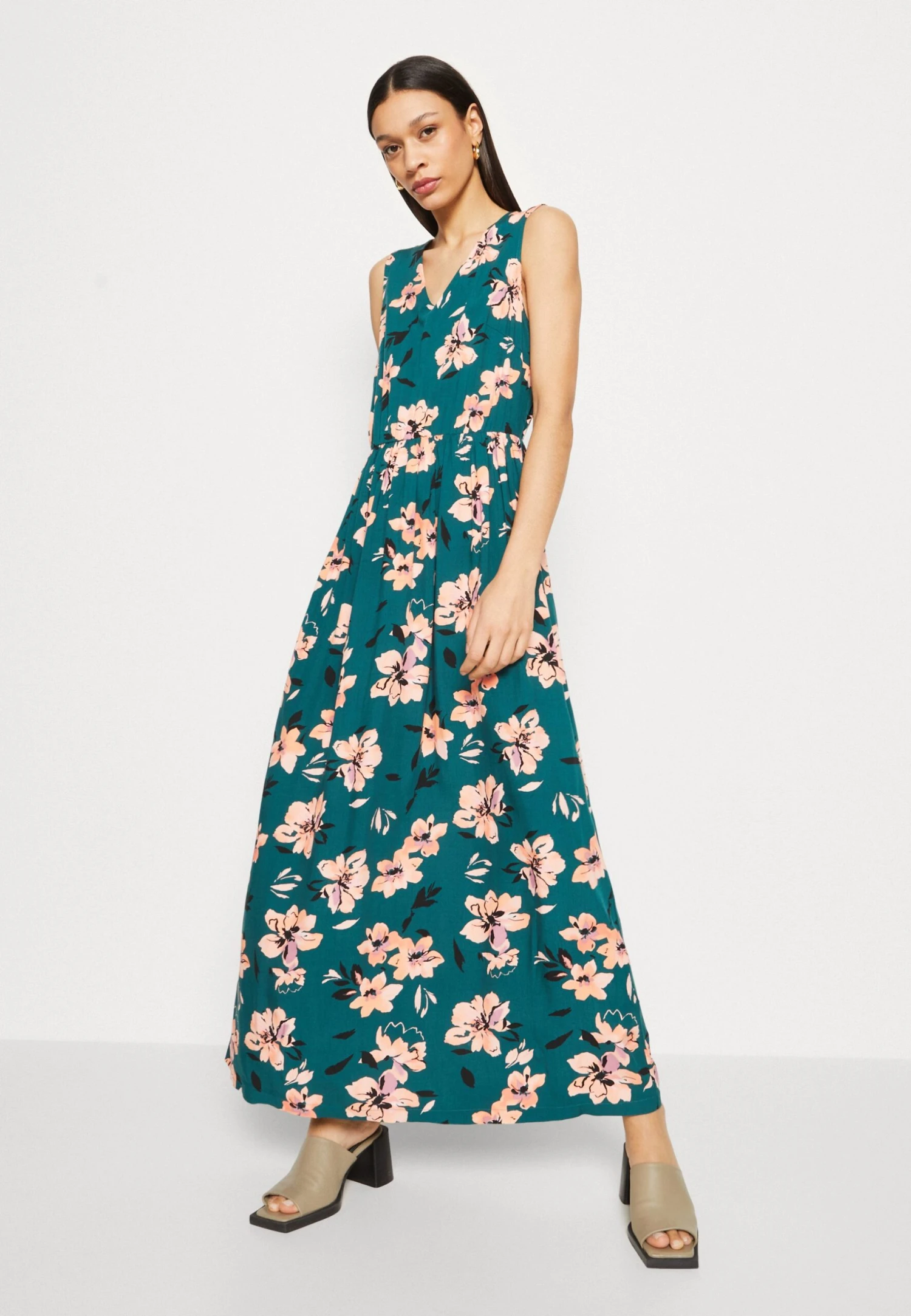 Anna Field Maxi-Jurk - Dark Green/Pink - Image 4