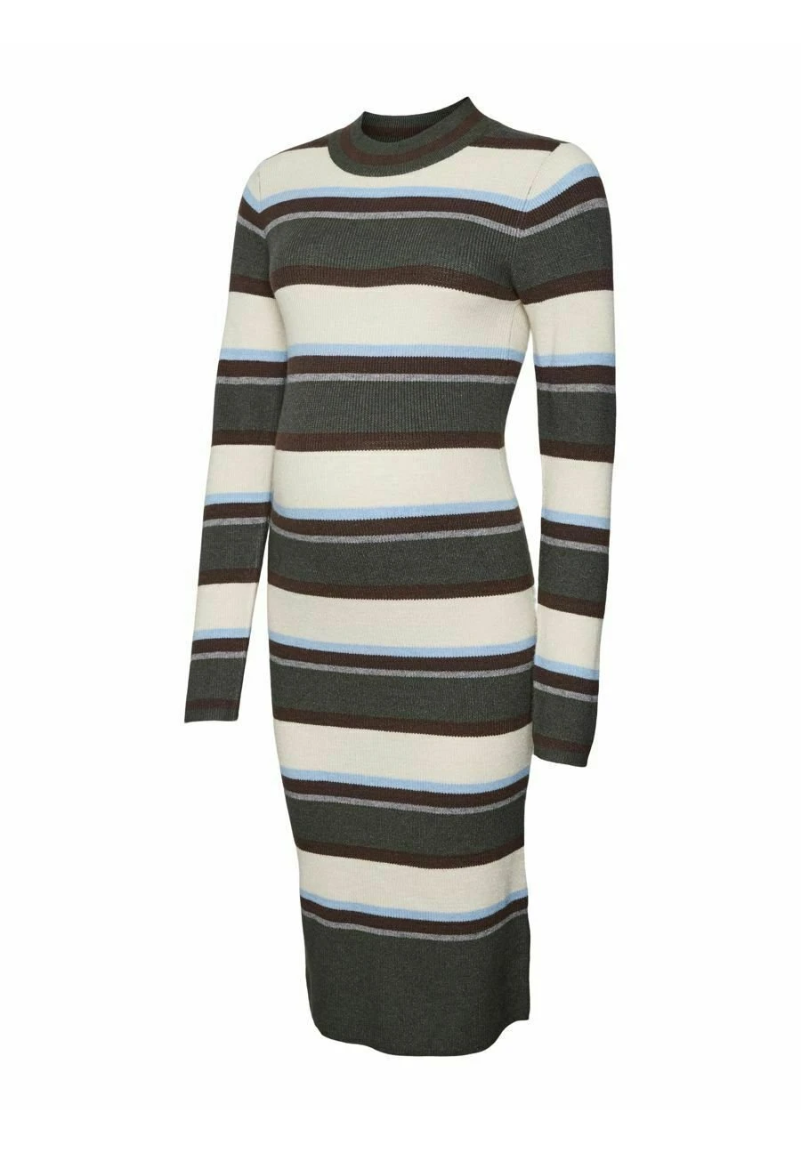 Mamalicious Mlcasey - Gebreide Jurk - Whitecap Gray - Image 4