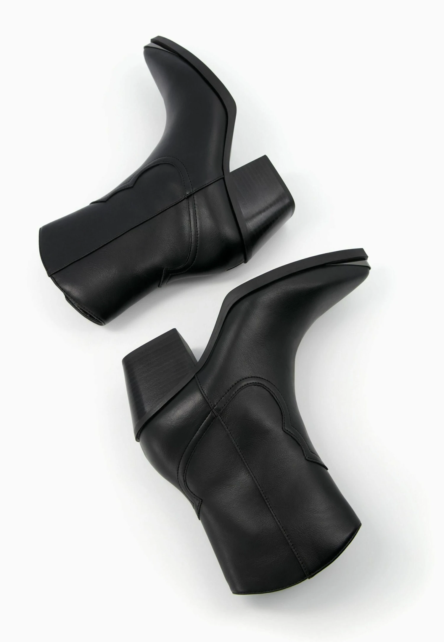 BERSHKA Heeled With Metallic Toe - Cowboy-/Bikerlaarsjes - Black - Image 4