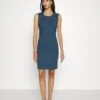 Patrizia Pepe Abito Dress - Etui-Jurk - Petrol Blue