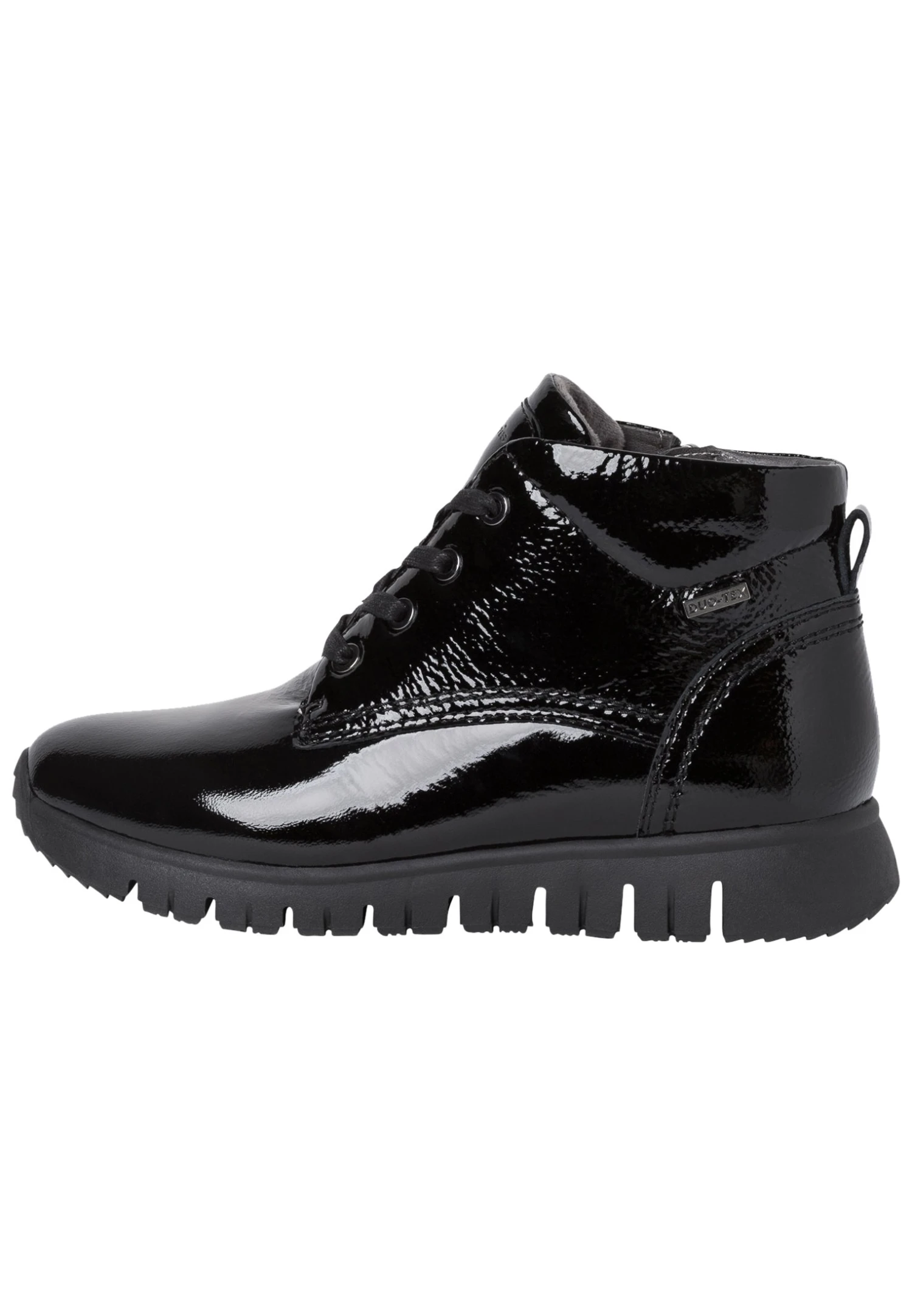 Tamaris Comfort - Enkellaarsjes Met Plateauzool - Black Patent