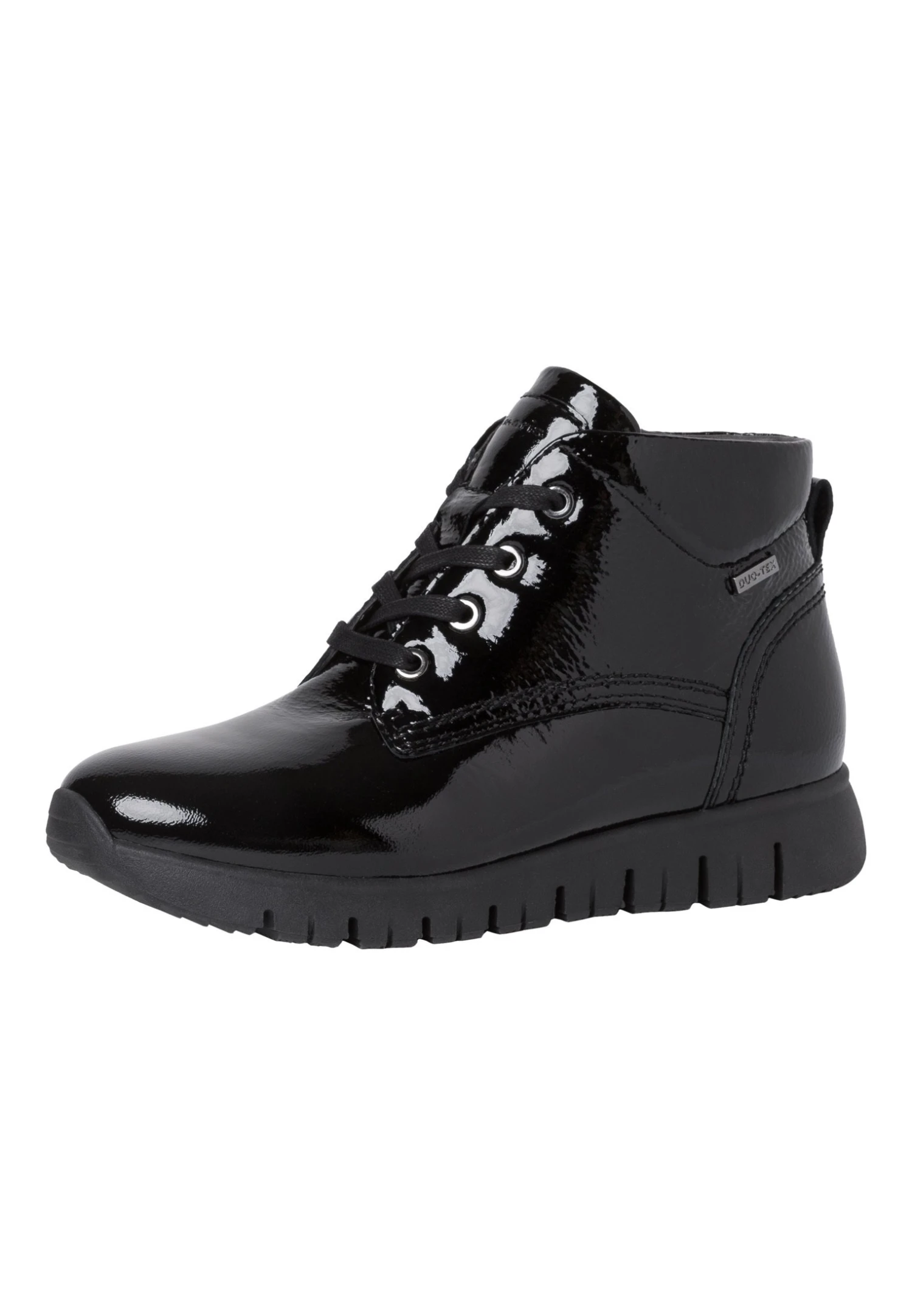 Tamaris Comfort - Enkellaarsjes Met Plateauzool - Black Patent - Image 2
