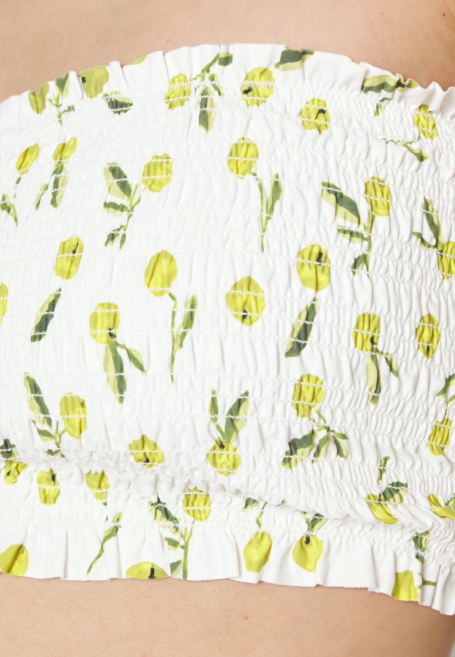 Seafolly Summer Crush Shirred Long Line Bandeau - Bikinitop - Off-White - Image 6