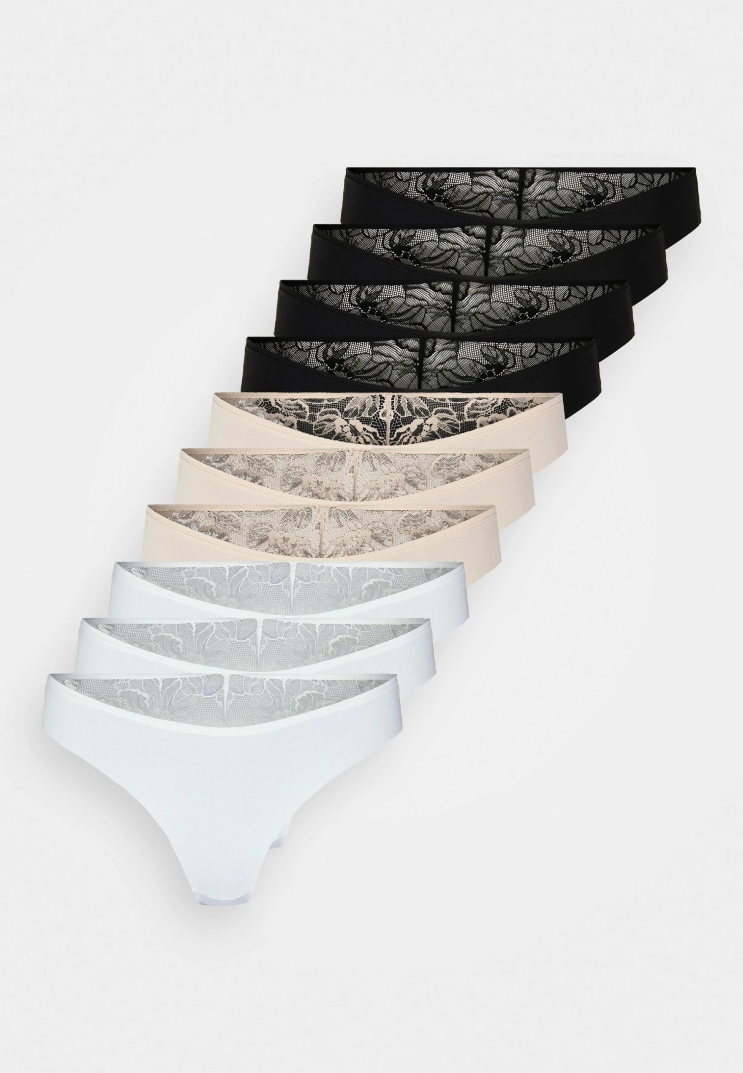 Anna Field Lulu 10 Pack Brief - Slip - Nude/White/Black - Image 6