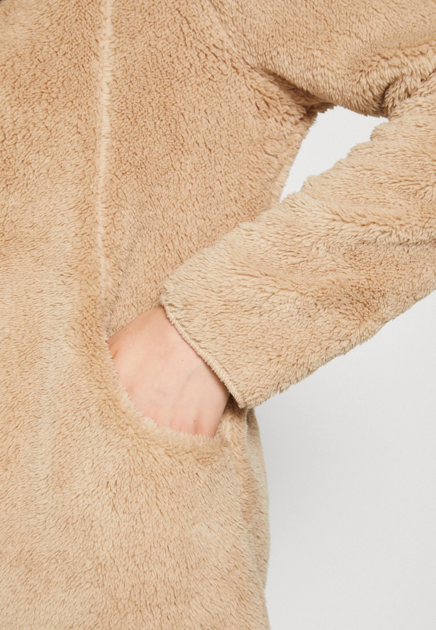 ONLY Onlcontact Hood Sherpa Coat - Lichte Jas - Humus - Image 6