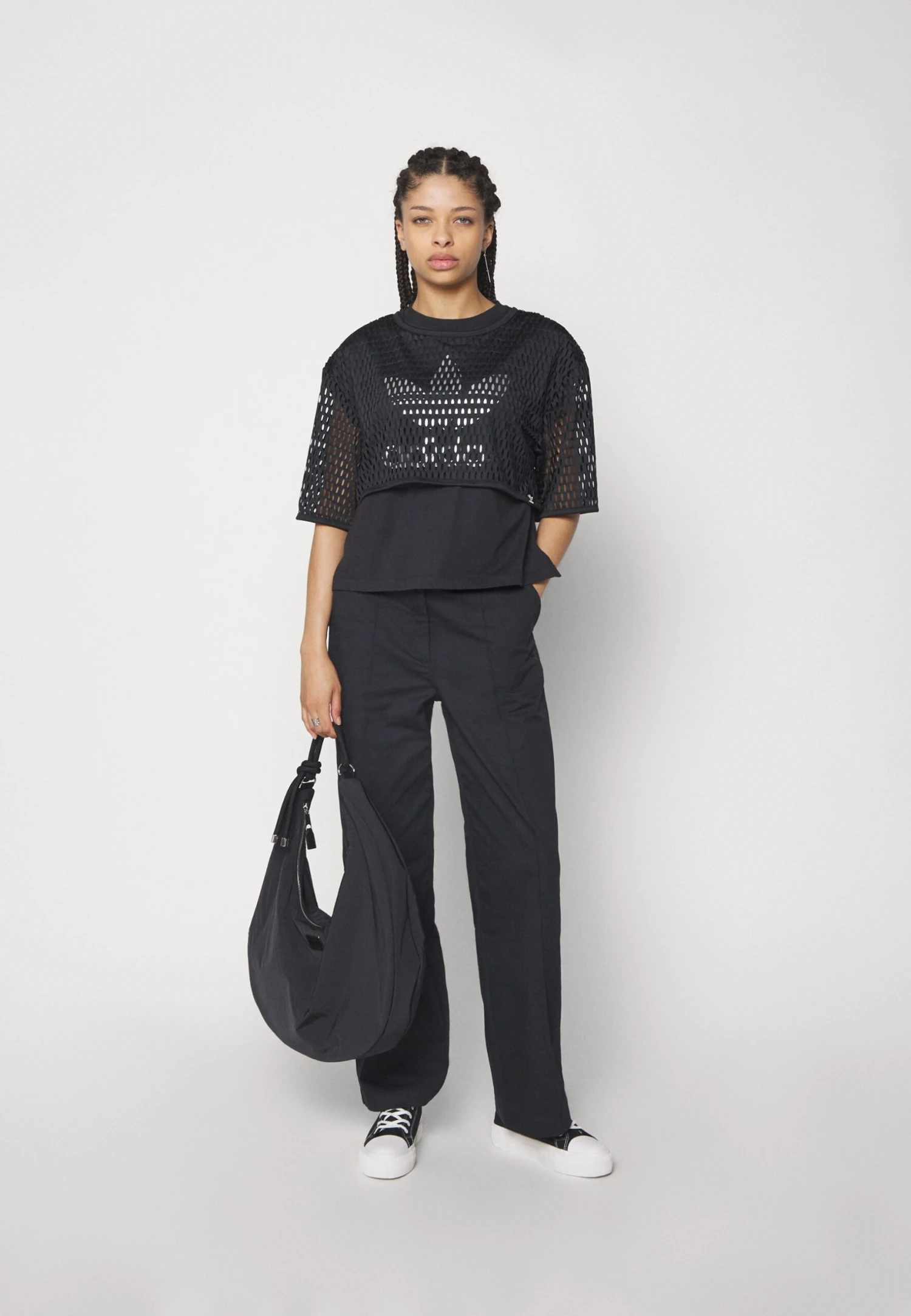 Adidas Originals Big Logo Tee 2 In 1 - T-Shirt Print - Black - Image 5