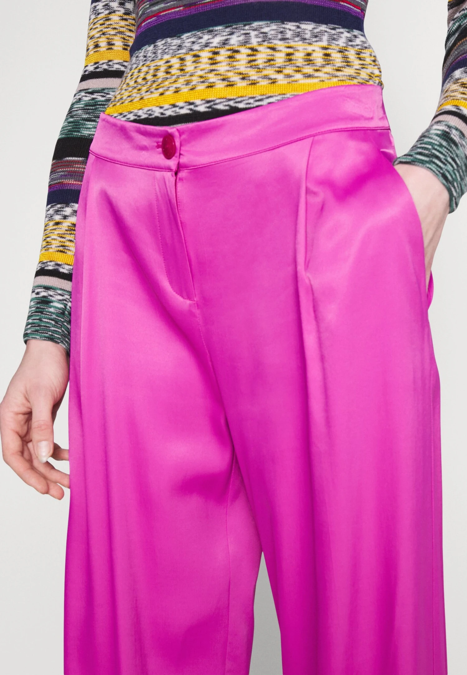 Patrizia Pepe Pantaloni Trousers - Broek - Orchid Purple - Image 5