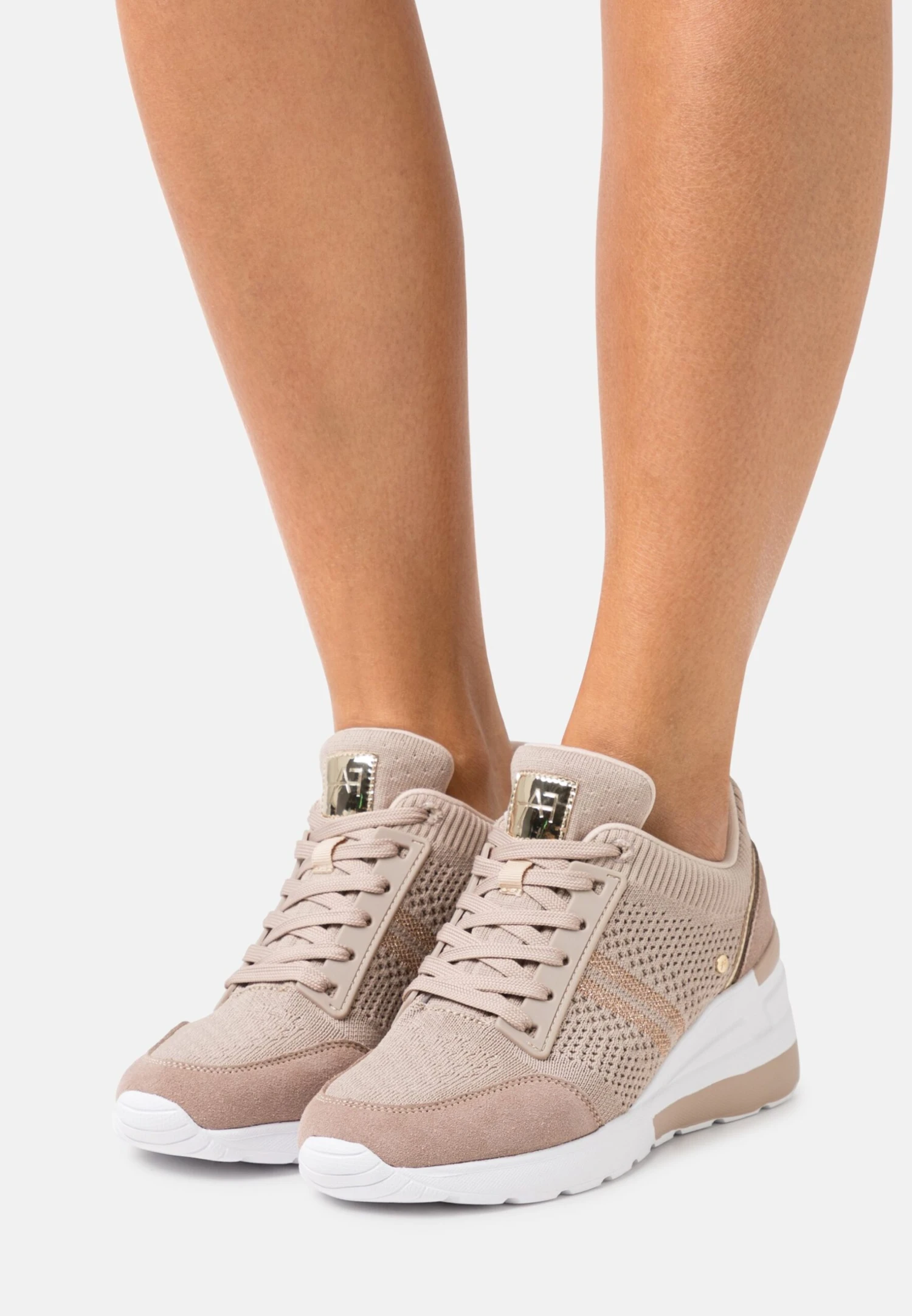 Anna Field Leather Mix - Sneakers Laag - Beige