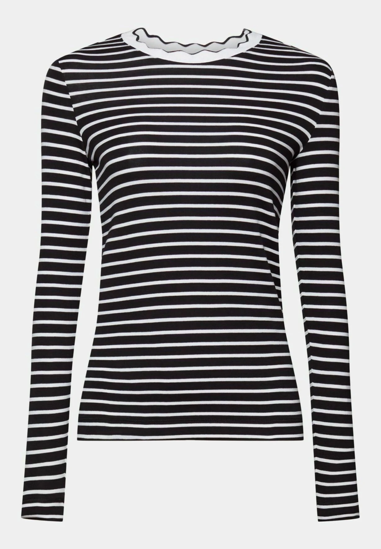 ESPRIT Muschelkante Am Ausschnitt - Longsleeve - Black - Image 11